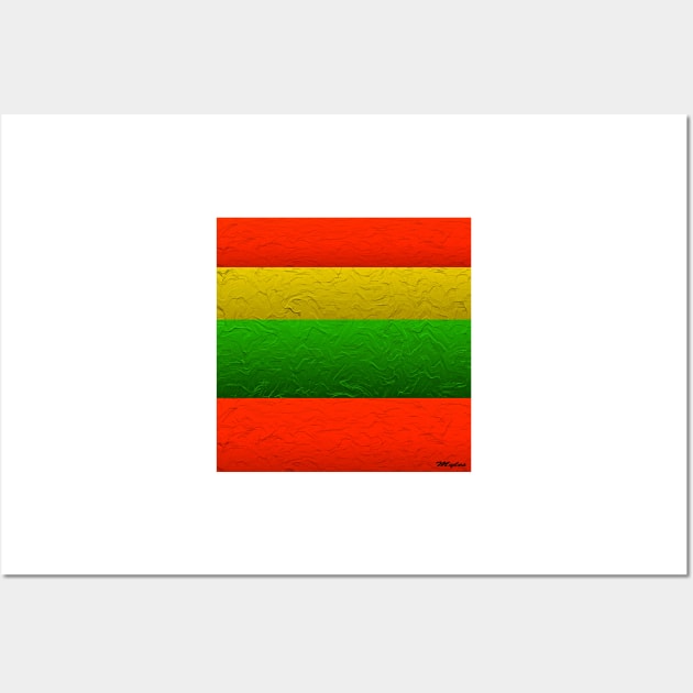 Stripes Red Yellow and Green Wall Art by Overthetopsm